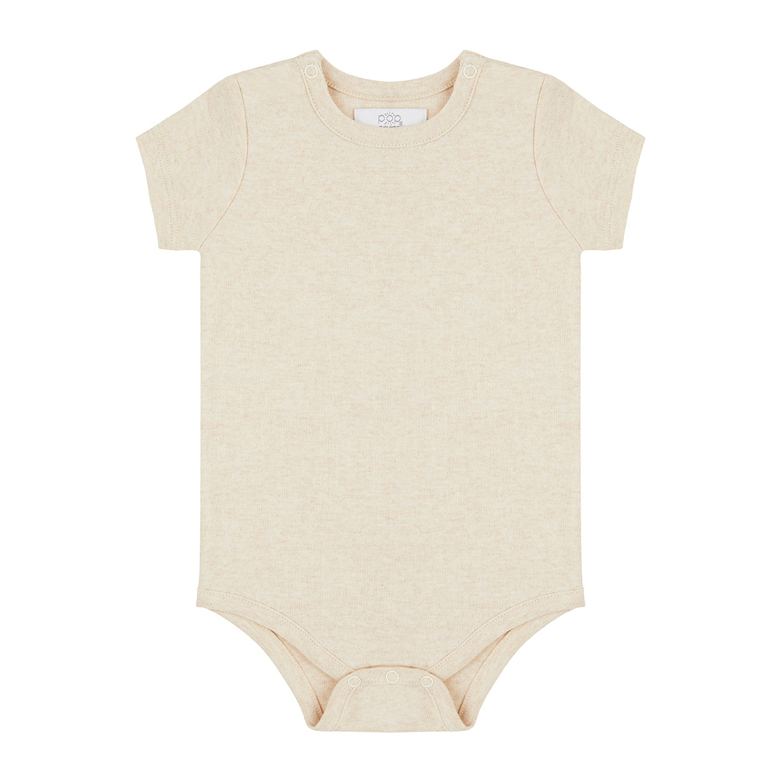 Short Sleeved Bodysuit - Oatmeal