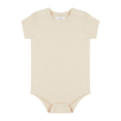 Short Sleeved Bodysuit - Oatmeal